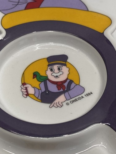 1994 Oneida 2 Pc. Kids Divided Dish Set Railroad Meal Time Excellent Condition - Picture 8 of 12
