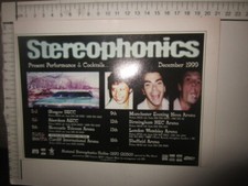 ?? STEREOPHONICS 1999 TOUR PERFORMANCE & COCTAILS TOUR DATES  ADVERT CUTTING ??