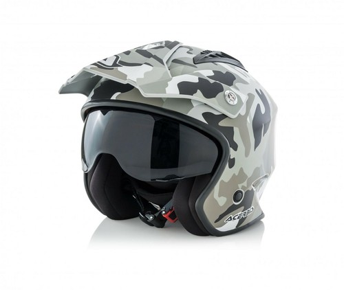 ACERBIS JET ARIA CAMOUFLAGE CASCO JET-TRIAL CON VISIERA INTERNA PARASOLE  S-\u003eXL | eBay
