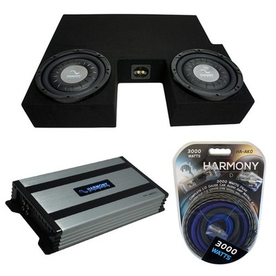 07-13 Toyota Tundra Double Cab Truck Harmony F104 Dual 10'' Sub Box & HA-A800.1