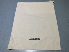 Jacquemus Tan Canvas Large Dust Bag 14.5 X 11.5 Drawstring Free SH