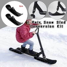 2Pcs Scooter Sled Snow Ski Sledge Board Kids Outdoor Ski Scooter Balance Sled.