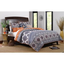 Greenland Home Fashion Medina Quilt Set - 3 - Piece - King 105x95", Saffron
