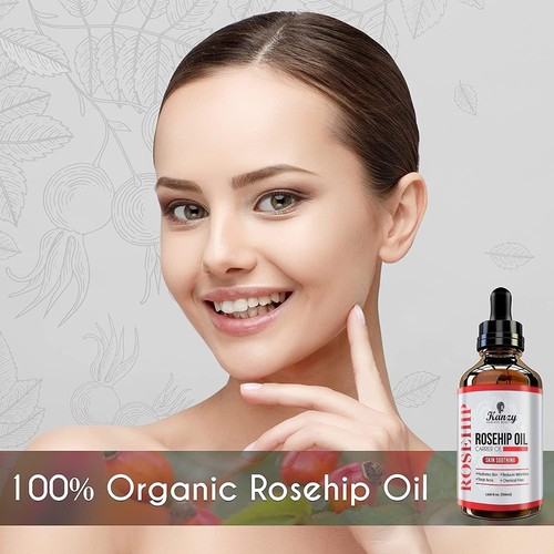 Hagebuttenöl Bio Kaltgepresst 100% Rein 50ml Rosehip Oil Wildrosenöl für Haut Ha - Bild 3 von 6