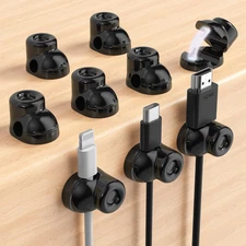 Magnetic Cable Clips, Adjustable Cord Holder Management, Adhesive Wire Keeper Or