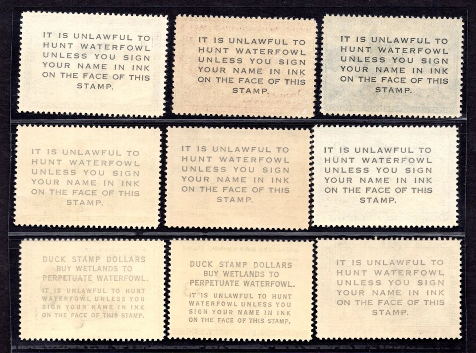 US 1952-1960 FEDERAL DUCK HUNTING STAMPS SCOTT #RW19-RW27 SET OF 9 MNH VF-XF - Image 2 of 2