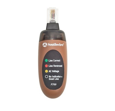 Southwire P700 Phone Outlet Tester - Line 1/2, AC Ring Voltage, Reversed Lines