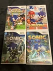 4 Sonic Games on Nintendo Wii all CIB - Olympics, Black Knight, Tennis, Colors