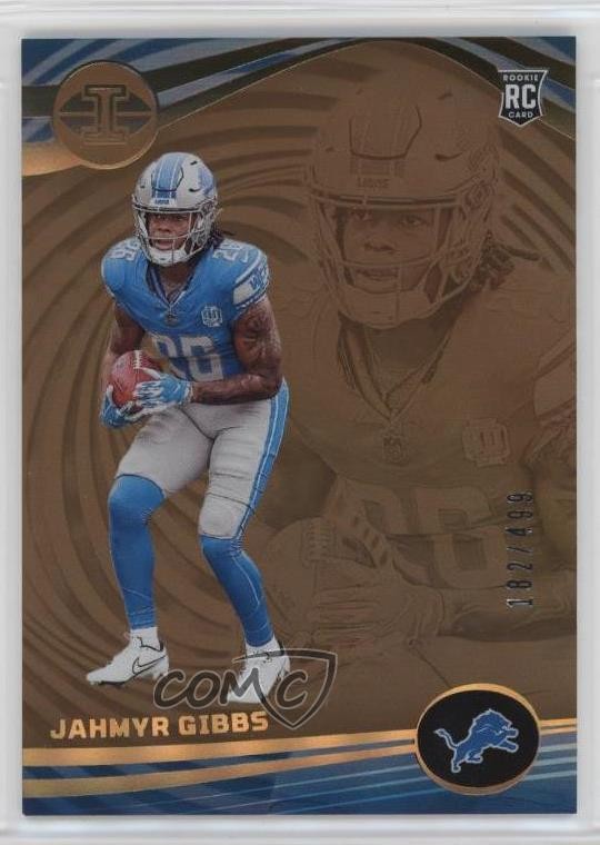 2023 Panini Illusions Bronze 182/499 Jahmyr Gibbs #38 Rookie RC 1b85