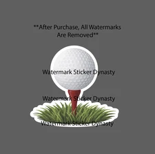 Golf Tee Off Sticker Waterproof Decal Sports Games Golfing Golfer Gift NEW