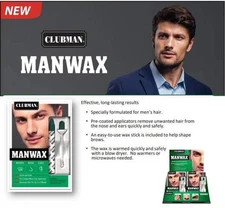 Clubman Manwax Hair Removal Kit – Ears, Nose, Brows & More