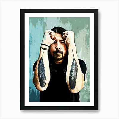 Dave Grohl Foo Fighters 7 Art Print Framed Wall Art Poster Canvas Print Picture