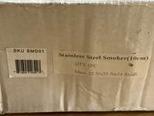 BNIB BEE KEEPING TOOL STAINLESS STEEL BEE HIVE SMOKER WITH HEAT SHIELD