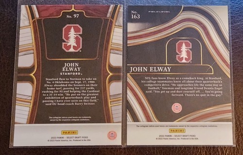 John Elway 2023 Select Football Blue Retail Base Lot x2 - Picture 2 of 2