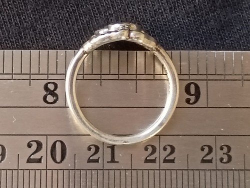Pandora Authentic Sterling Silver Vintage Pave Flower Ring Size 5.5 Lot 155 - Picture 8 of 9