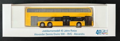 Rietze 78005 Alexander Dennis Enviro 500 BVG Berlin Alexandra 1:87 H0