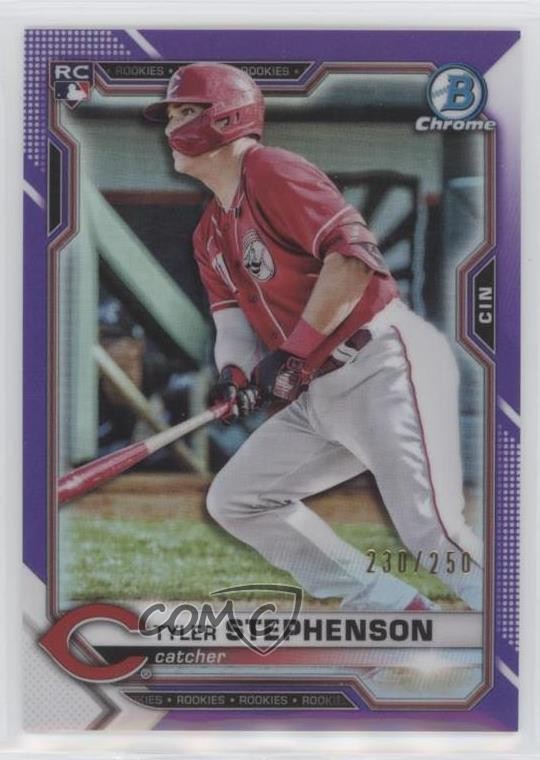 2021 Bowman Chrome Purple Refractor /250 Tyler Stephenson #87 Rookie RC
