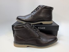 London Fog Tyler Chukka Men's Memory Foam Formal Boots US 10 M Brown CL30578M-E