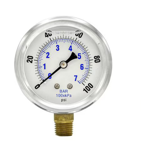 Pic Gauges Pro-201L-254E Industrial Pressure Gauge, 0 To 100 Psi, 2 1/2 In - Bild 1 von 1