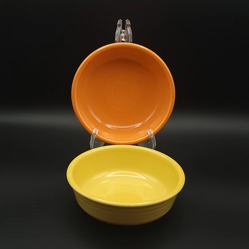 Fiestaware 5.5″ Bowls Set of 2 Sunflower & Tangerine – HLC USA Pottery
