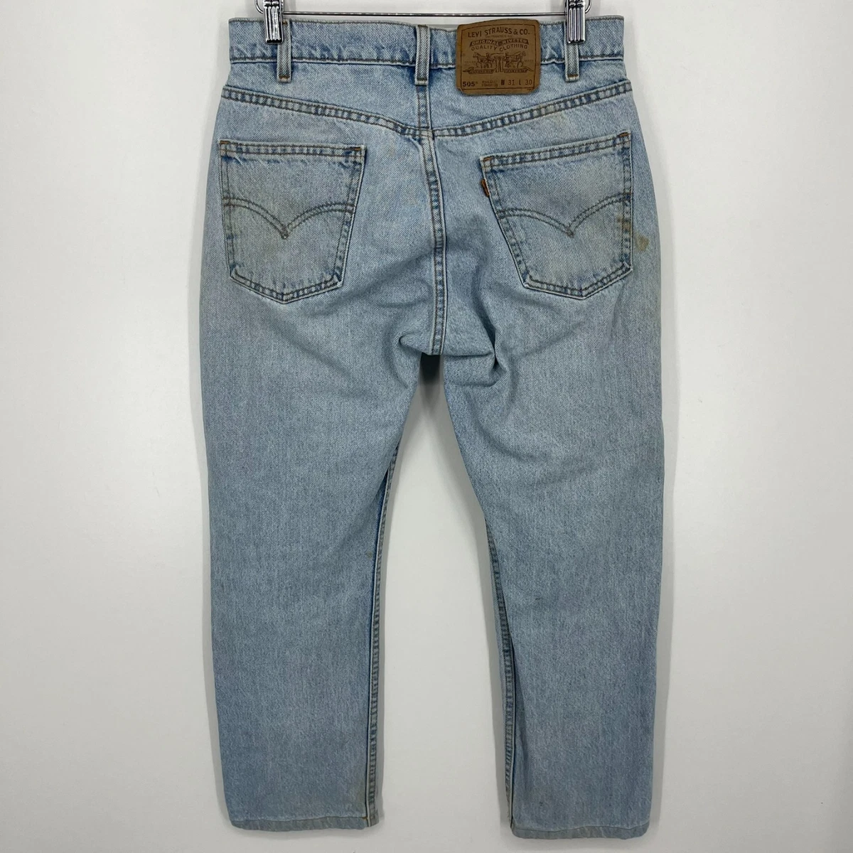 Levi's 505 Orange Tab Regular Fit Straight Leg Jeans Men's Size 31