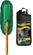California Car Duster Standard Auto Car Duster with Wooden Handle, Green Mop