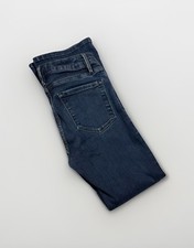 Frame Le One Crop Mini Boot Jeans Blue Denim Women  s Size 1 24 