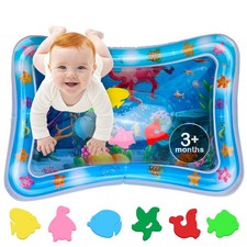 Tummy Time Water Mat Inflatable Water Play Pad for Babies - Sensory Tummy T...