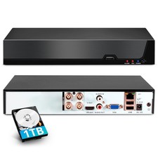 4 Channel DVR for Security Camera with 1TB Hard Drive, 4CH DVR Supports