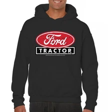 Ford Tractor Red Distressed Logo Sweatshirt Vintage Farm Classic Brand Hoodie