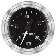 Stewart Warner Deluxe Series Mechanical Oil Pressure Gauge 2 116 Dia 82322