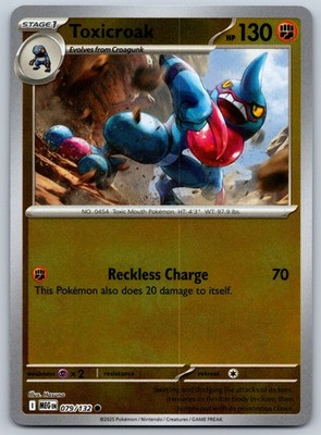 Toxicroak Reverse Holo Common ME01: Mega Evolution 079/132 NM