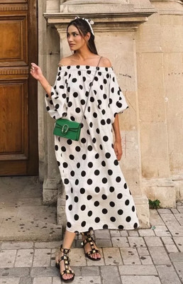 Midi Dress Zara Limited Edition Polka Dot Dress ZARA Polka Dot