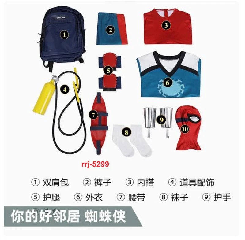 Your Friendly Neighborhood Spider-Man Cosplay Costume Outfit Full Set Halloween - Image 3 of 4