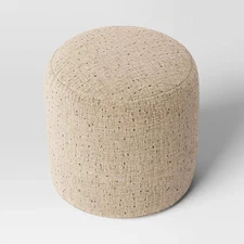 Speckled Pouf Ottoman Speckled Beige- Room Essentials
