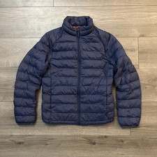 Uniqlo Girls Sz 12 Full Zip Puffer Jacket Blue