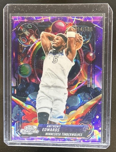 2025-26 Topps Cosmic Chrome Anthony Edwards Propulsion Purple Refractor #/150
