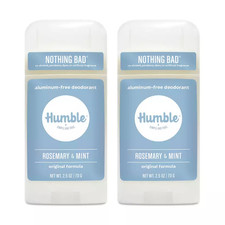 Humble Aluminum Free Deodorant, Rosemary  Mint 2.5 oz  pack of 2 