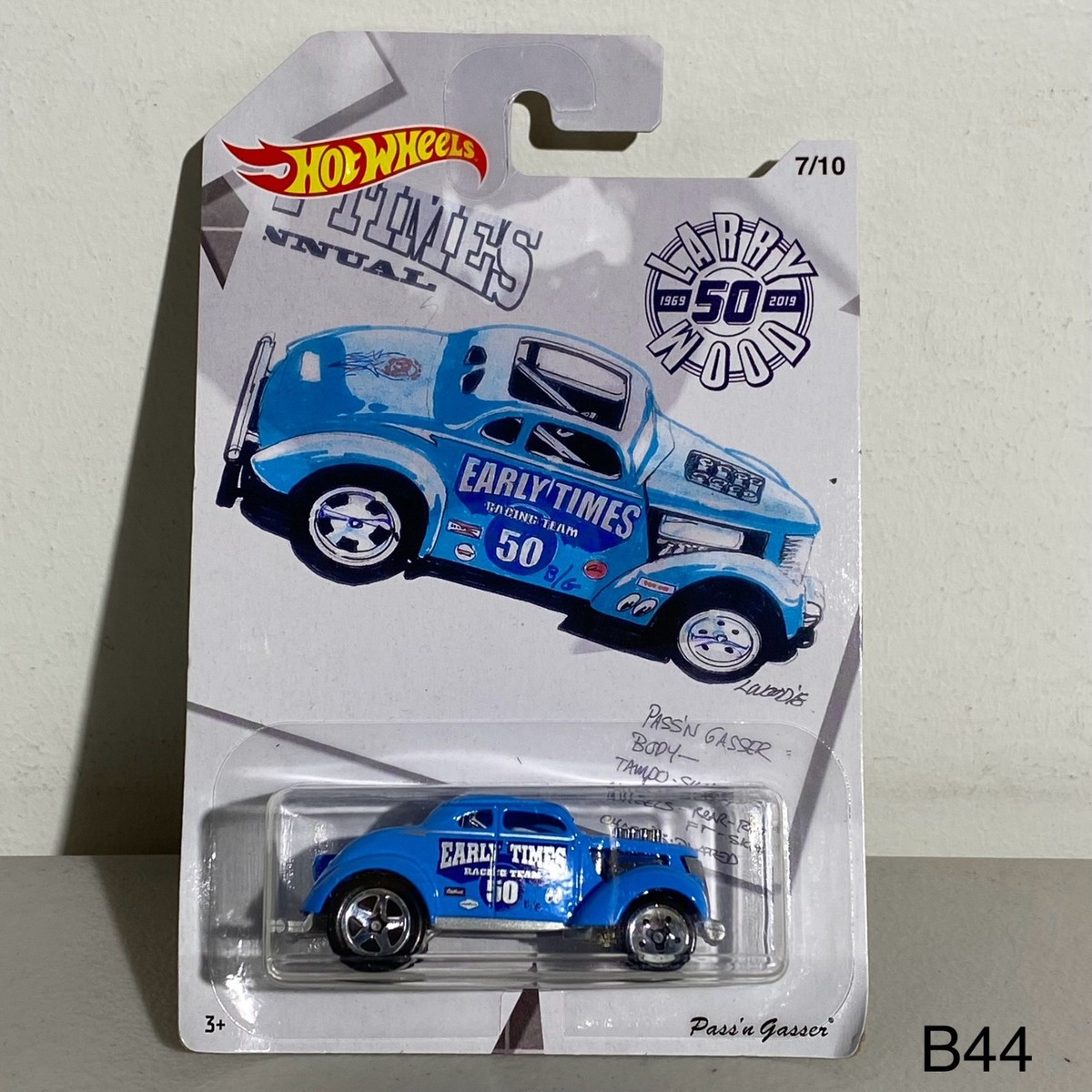Hot Wheels Larry Wood 50 Series Early Times Blue Pass'n Gasser