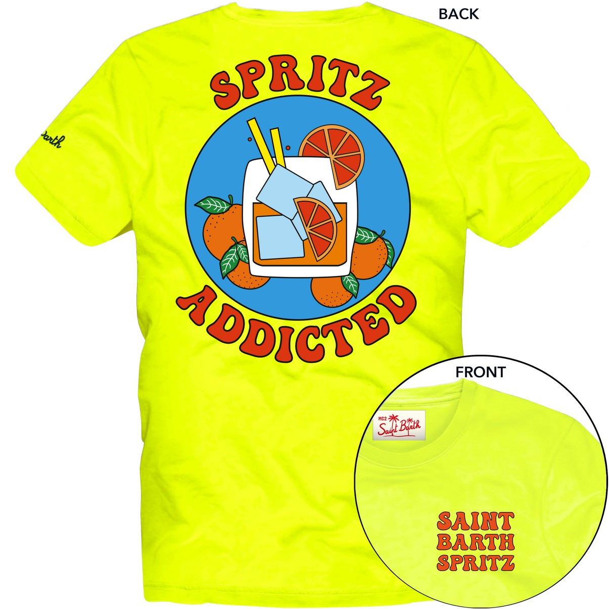 Футболка Saint Barth Mann Kurzärmeliges Gelb 15504