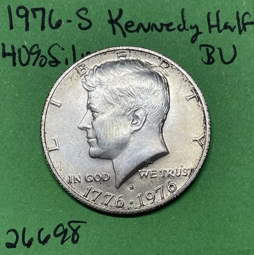 1976 S Kennedy Half Dollar 40% Silver BU Uncirculated See Pics