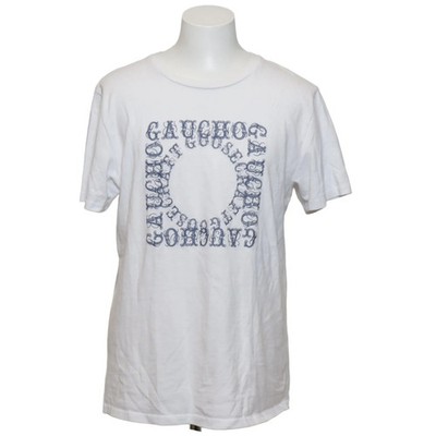 Goosecraft, T-shirt, Größe: M, GC Gaucho tee, Weiß/Blau, Baumwolle, Print #veS