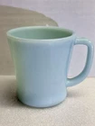 Vintage Fire-King Blue Turquoise Delphite Milk Glass D-Handle Mug