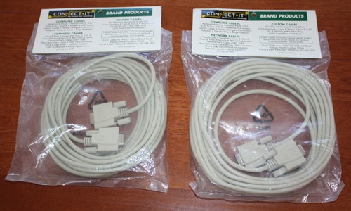 Vintage Computer Cables: Curry 25' Mono Monitor/Serial Mouse Extension DB9M-DB9F - Picture 2 of 6