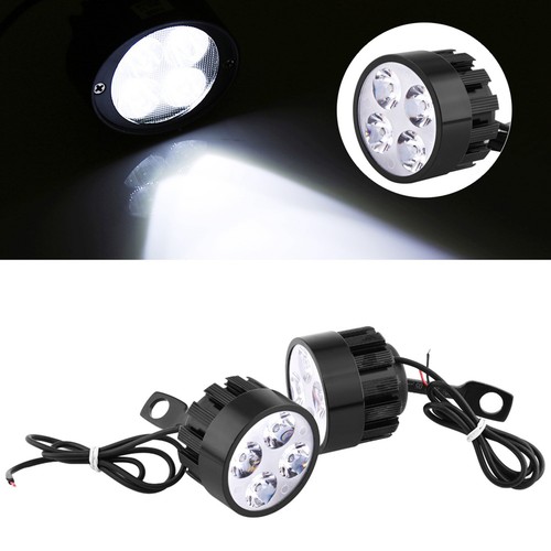 1 Pair Motorcycle Headlight LED Driving Fog Spot Head Light Spotlight Lamp ADP - Picture 3 of 8