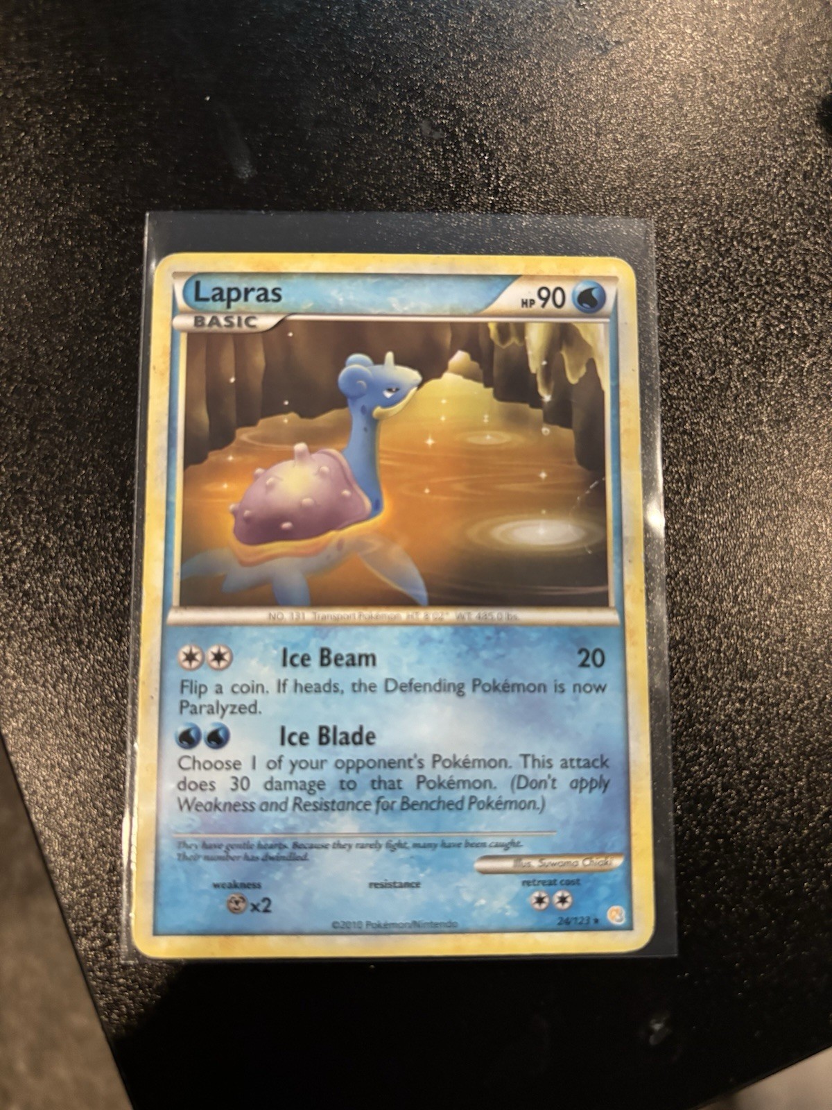 Pokémon Lapras Rare Regular Heartgold & Soulsilver 24/123 90 HP Basic 2010