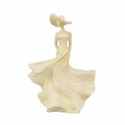 Figur mit Hut Graceful Lady Statue glatt für Kunstsammler, Minimalisten