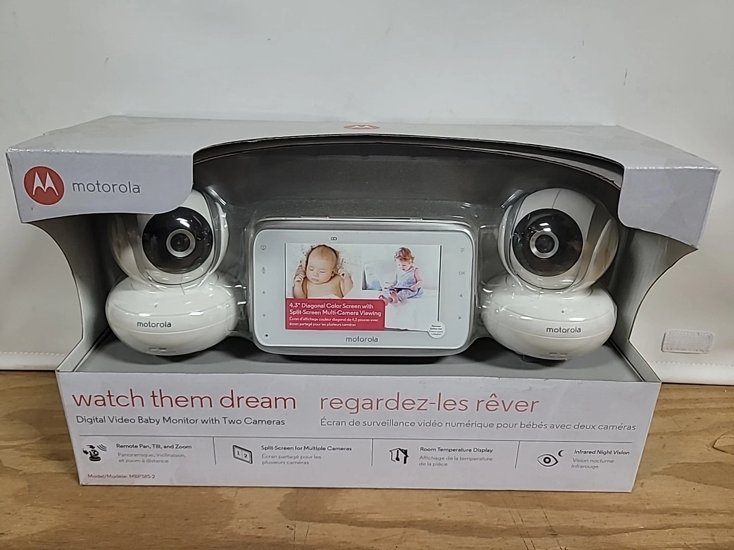 Motorola Mbp38s 2 Digital Video Baby Cam With 4.3" Color LCD Screen Monitor