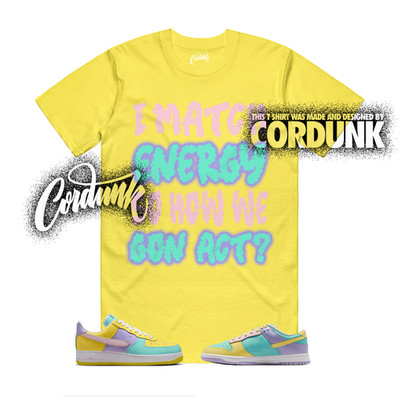 Dunk Easter Air Force 1 Emerald Rise Yellow Pink Foam Low T Shirt Match MATCH
