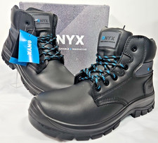 Onyx Men's New Work wear Boots Black Leather Toe Cap Size UK 8